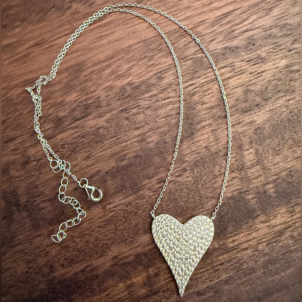 925 Sterling Silver Heart Pendant Necklace